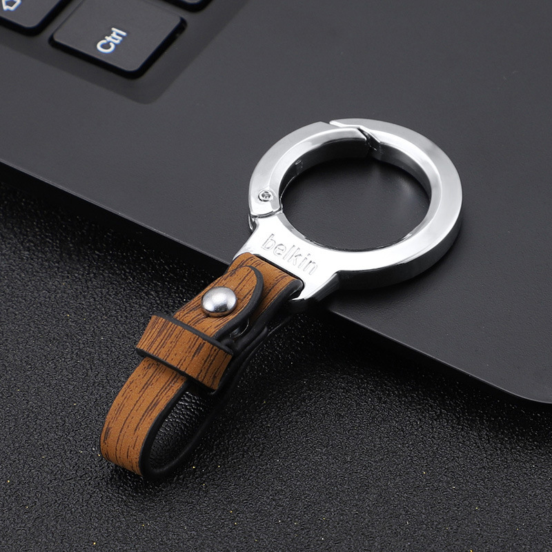 Llavero 2024 nuevas chicas hombres creativo de la piel del coche de la piel de la cintura de alta calidad colgante anti-pérdida llavero