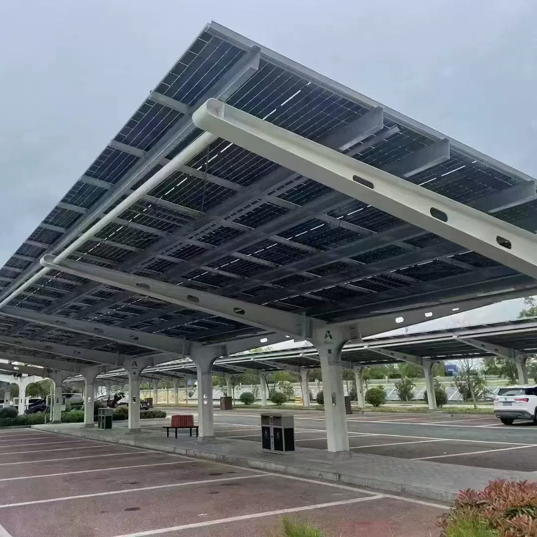 光伏车棚太阳能发电光伏停车棚光储充一体化充电站大型停车场车棚