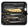 Black gold 9-piece set [including 3 pairs of scissors]