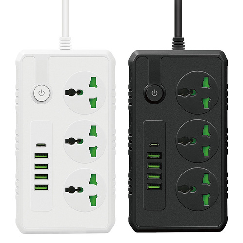 Smart USB multi-port plug with switch 13A UK standard extension cord multi-position household wholesale German European standard power strip