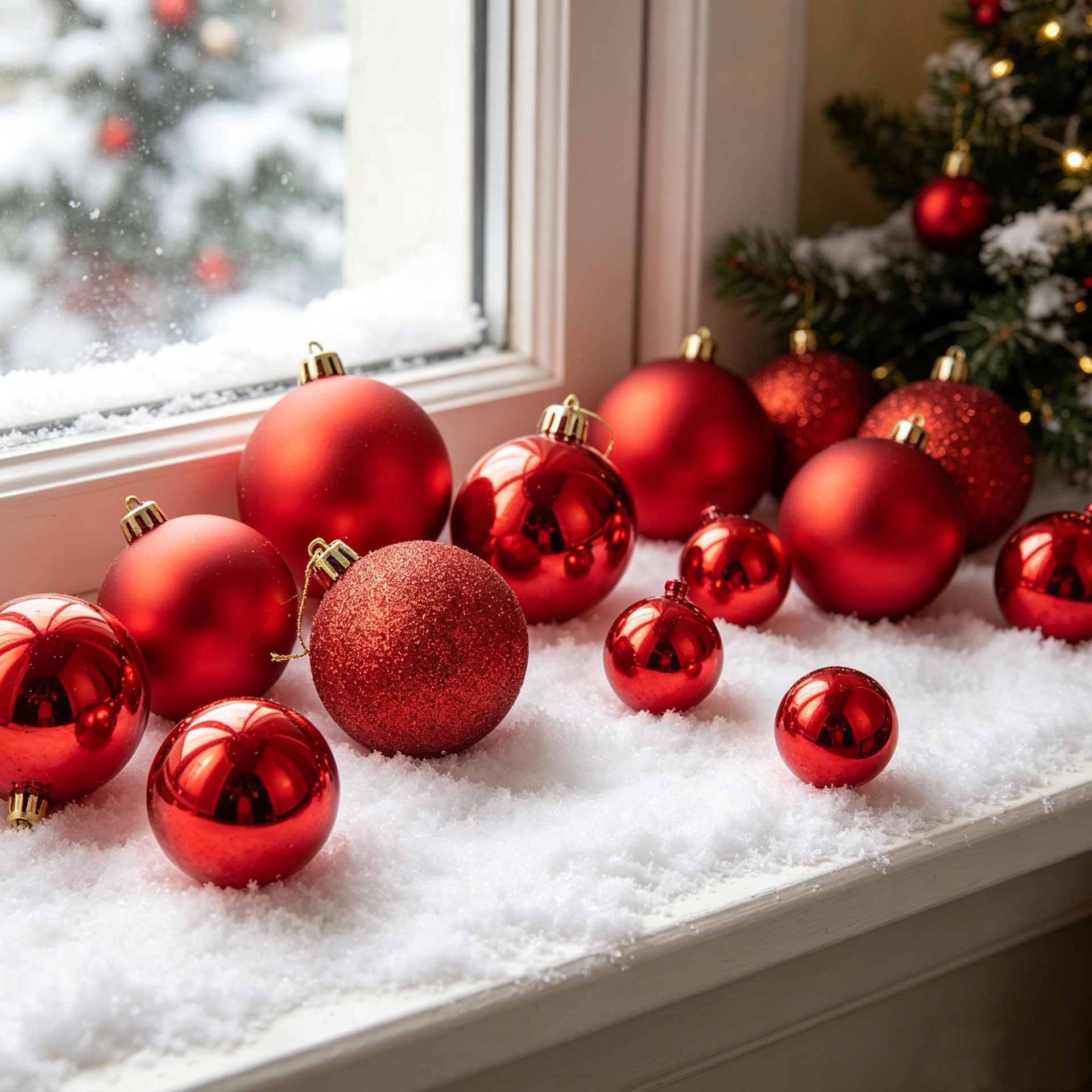 Decoraciones de Navidad Bolas de Navidad brillante mate colgante de Navidad bolas de decoración de polvo parpadeante polvo de Navidad bolas de decoración de árbol de Navidad