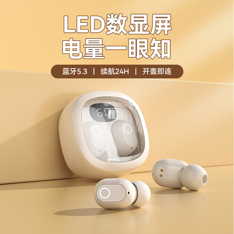 Nuevo modelo privado e10 auriculares Bluetooth inalámbricos mini invisibles binaurales de reducción de ruido de larga duración de alta calidad de sonido y alto valor visual