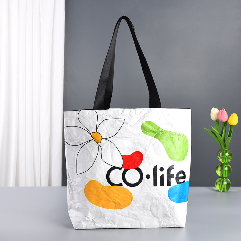 卡通杜邦纸袋定制环保可水洗牛皮纸手提袋促销logo杜邦纸包批发