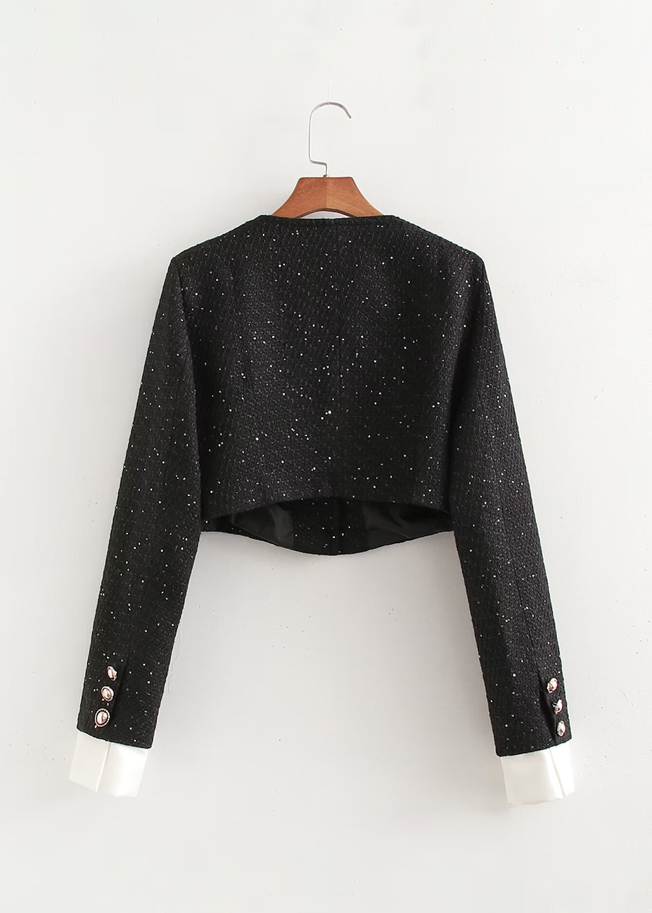 Damenbekleidung Sommer neue Damenbekleidung Mode kleiner Duft Stil Pailletten bestickte Jacke hohe Taille Hosenanzug_voghion.com