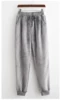 Men's gray flannel cuffed pants