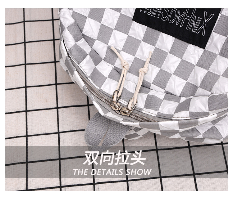 Korean ins artistic trend checkerboard checkered backpack, Japanese Harajuku style fresh and clean high school and junior high school student bag undefined