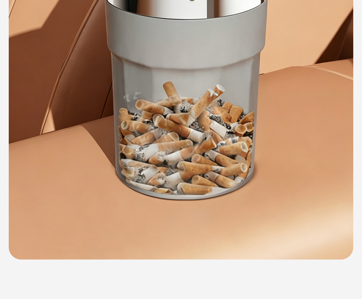 New model car ashtray with rotating anti-ash feature and cover, suitable for home, living room, office, creative design for car and home use