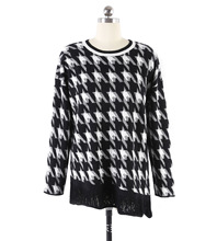 OEM/ODM/FOB设计师独立品牌毛衣毛衫ontimeshow千鸟格羊毛衫