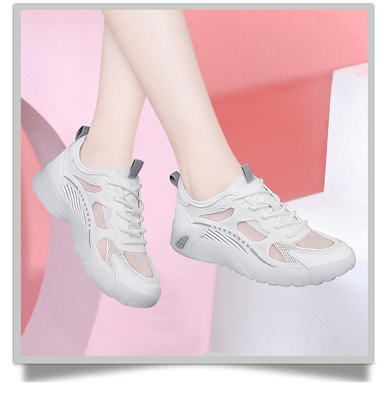 Giày sneaker nữ chạy bộ mesh thoáng mũi kín đế mềm mùa hè 2025 — DH 58212 màu xanh lá cây, DH 58219 Trắng, DH 58336m màu, DH 58278-1 màu xám chi tiết 12