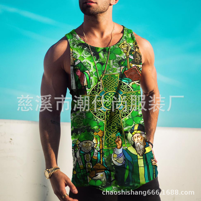 Camiseta sin mangas hombre fitness running verano estilo europeo Venom