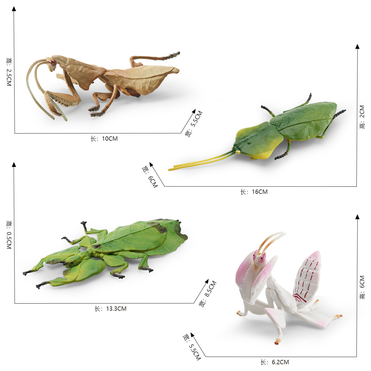 Transfronterizo simulación insecto modelo animal HOJA DE Sishi hoja muerta Mantis hoja gigante orquídea Mantis decoración de escritorio
