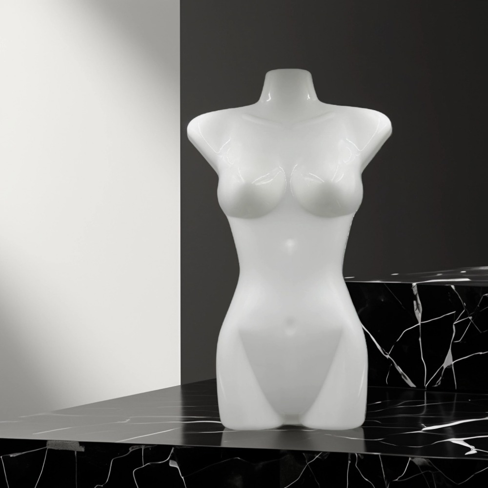 Mujer de medio cuerpo modelo de plástico película tienda de ropa maniquí ropa accesorios de exhibición con gancho soporte de exhibición Hanfu image 4