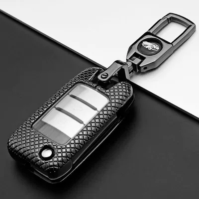 key set | Car key bag - a-check-black-metal-square-buckle