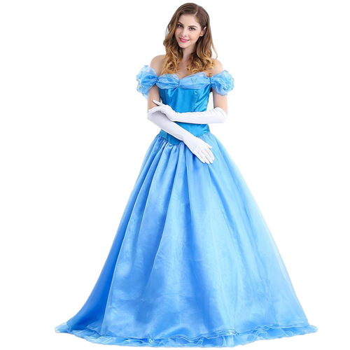 Blue dress stage performance costume Halloween cosplay costume Cinderella cosplay costume Snow White