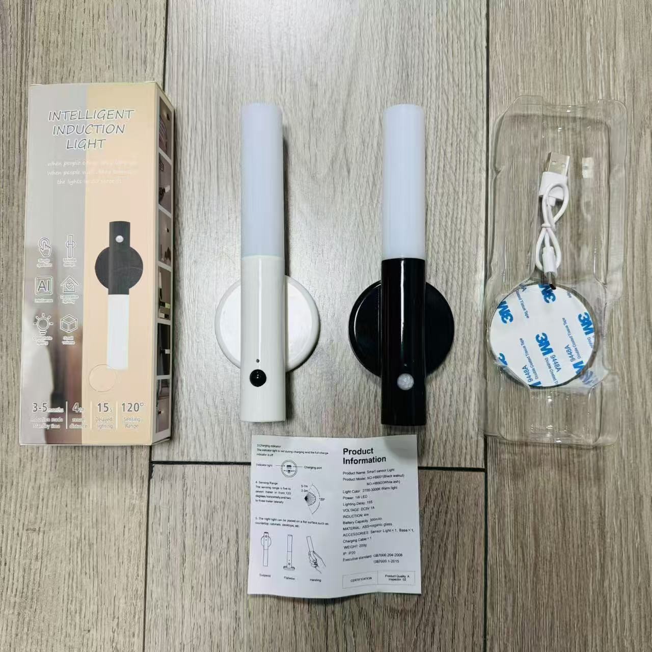 Creativa moderna minimalista inteligente cuerpo humano luz de inducción led recargable luz nocturna escalera pasillo con lámpara de pared acrílica