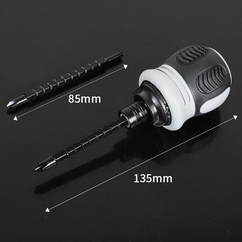 Wholesale two-way ratchet screwdriver, cross telescopic screwdriver, strong magnetic multi-purpose ratchet screwdriver