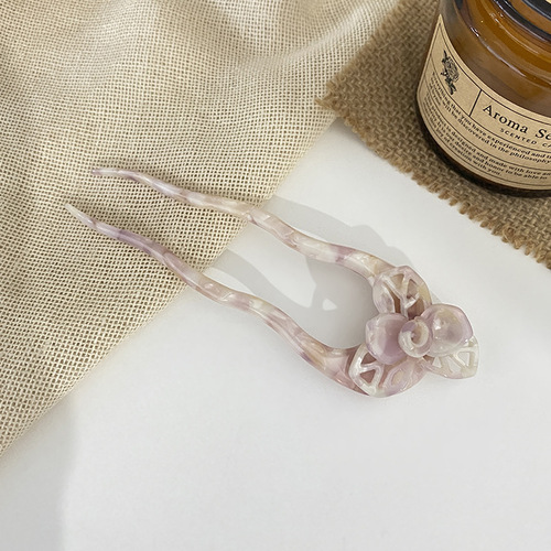 Korean Dongdaemun Flower Acetic Acid Hairpin, Ins Lazy Ballerina Updo Hairpin, Noble Lady Quality, Versatile Hair Accessory