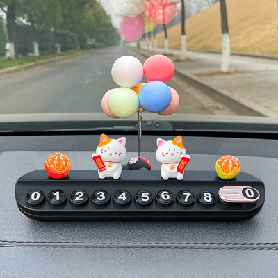 Plate for Moving Cars, Car-Mounted Mobile | Nömrəli dayanma kartı - big-orange-good-luck-good-luck-black-balloon-free-aromatherapy-stick-number-and-number