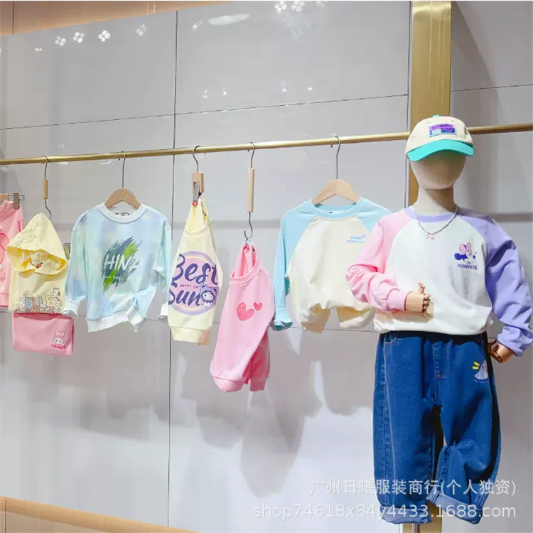 正品史努比巴布豆春秋男女童中大童卫衣孤品大牌童装童装工厂拿货