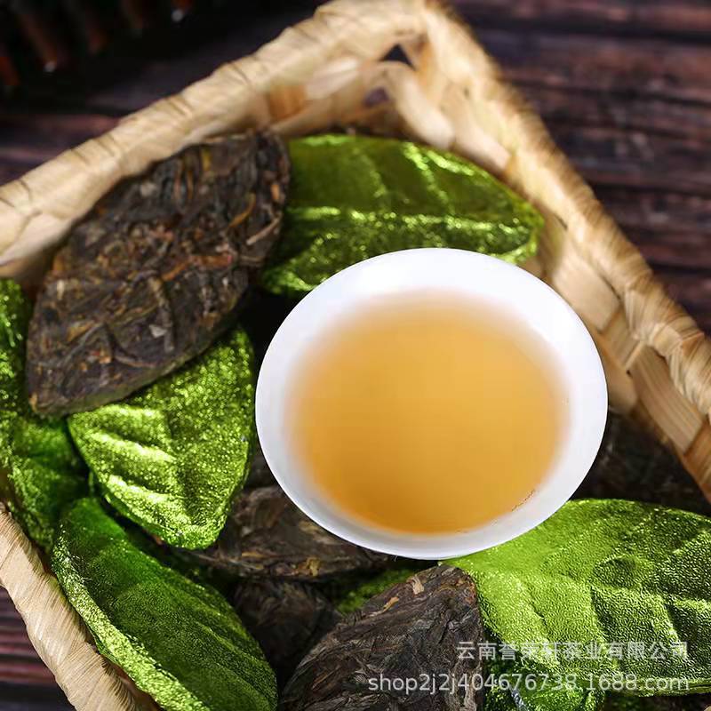 批发云南普洱茶 勐海生茶 大树老树叶子茶 金色迷你小沱茶早春茶