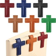 アマゾン十字革磁気ブックマーククロス革磁気ブックマークレトロ教会ブックマークプレゼント