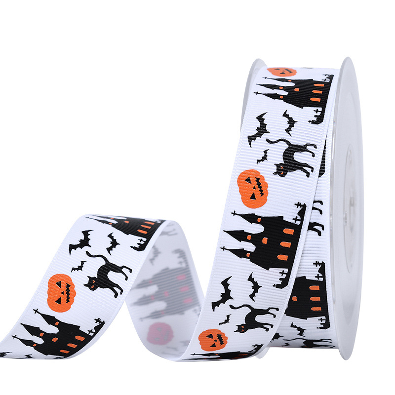 Cinta de Halloween al por mayor, 100 yardas, materiales para envolver regalos, decoración de Halloween, cinta de Halloween hecha a mano para bricolaje image 19
