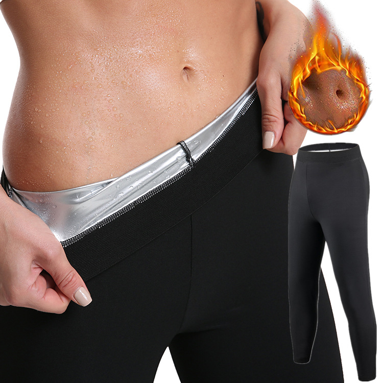 Pantalones de chándal Amazon deportes de las mujeres vientre que contrae la cadera que levanta el vientre que forma los pantalones de yoga corsé que rompe el sudor fitness cintura alta cuerpo que forma los pantalones