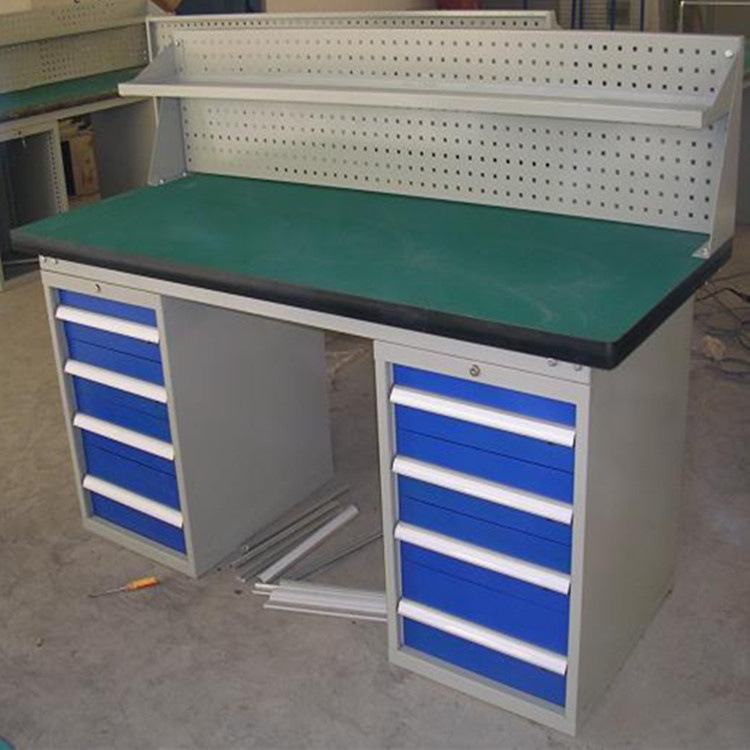 注塑车间工作台重型工作台带挂板带抽屉钳工工作台防静电工作台