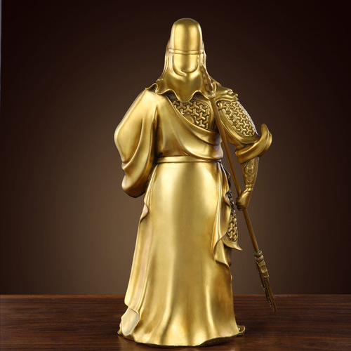 Brass Guan Gong ornaments Wu Caishen home crafts Brass Guan Gong enshrines the God of Wealth Bronze statue manufacturer wholesale