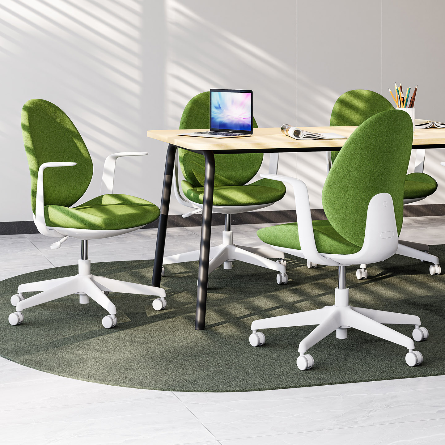 Liftable Chair Office Sedentary Ergonomic Backrest Computer Chair Office Chair with Wheels Armchair