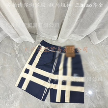 欧美跨境正确版经典沙滩裤男士格子短裤休闲裤百搭夏季一件代发