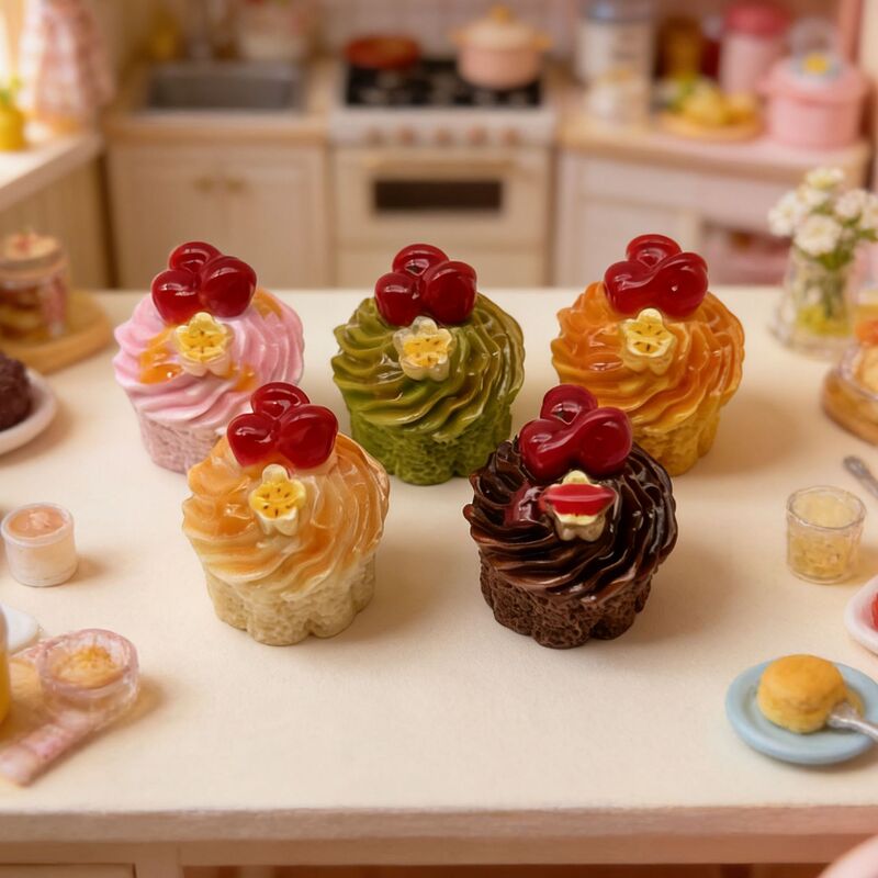 Micro Landscape Cherry Blossom Cupcake Food Toy Resin Accessories Desktop Decoration DIY Keychain Hairpin Hair Rope Materials Micro Landscape Cherry Blossom Cupcake Food Toy Resin Accessories Desktop Decoration DIY Keychain Hairpin Hair Rope Materials
