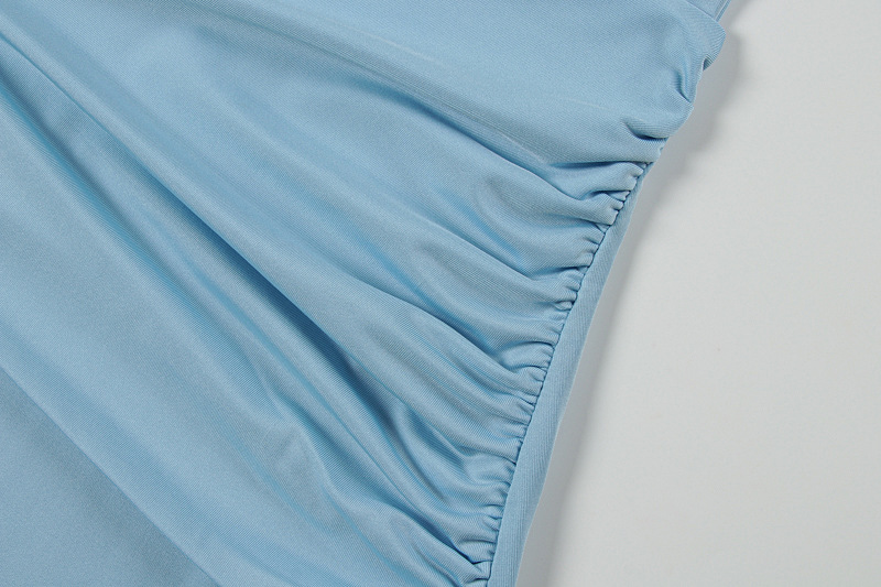 Women's Clothing Metallic Twist Strapless Long Skirt For Women Bodycon Slim Fit High Elasticity Solid Color Style_ecoleips.com
