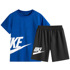 Summer Boys Set 2024 New Arrival Short-Sleeve Shorts Children's Two-Piece Quick-Dry Sportswear for Big Kids Basketball Uniform