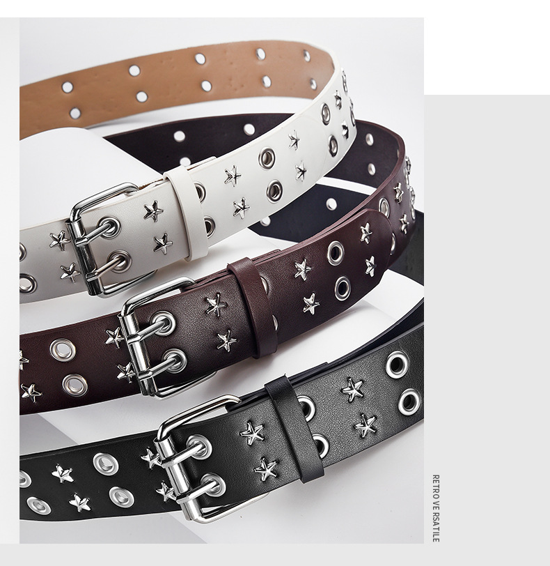 1 Piece Quantity Holiday, Street Occasion Punk Streetwear Star Pu Leather Alloy Unisex Leather Belts