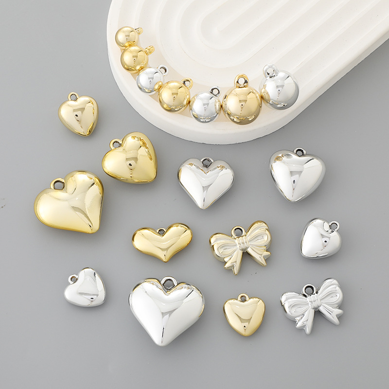 2g Weight Pendant Jewelry Making Type 2*2.1CM, 2*2.3cm, 3.5*3.5cm Jewelry Making Size DIY Jewelry Accessories Classification 1 Piece Quantity Plastic Material Heart Shape, Bow Knot Pattern All Seasons Season Plating Design Vintage Style, Classic Style Style 1 Piece 2*2.1CM 2*2.3cm 3.5*3.5cm Plastic Heart Shape Bow Knot Pendant 无