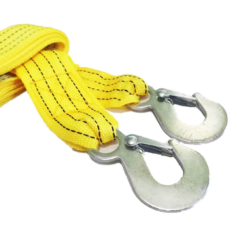 Автомобильный тяговый трос, ремень для прицепа 3 м, нейлоновый прочный трос для прицепа, автомобильный ремень, светоотражающий двухслойный ремень для крепления тележки