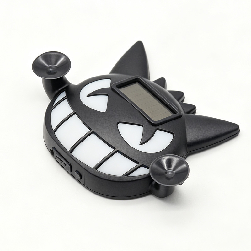 Cross-border car decorative light Halloween solar-powered wireless evil demon eye LED warning ambient light dynamic