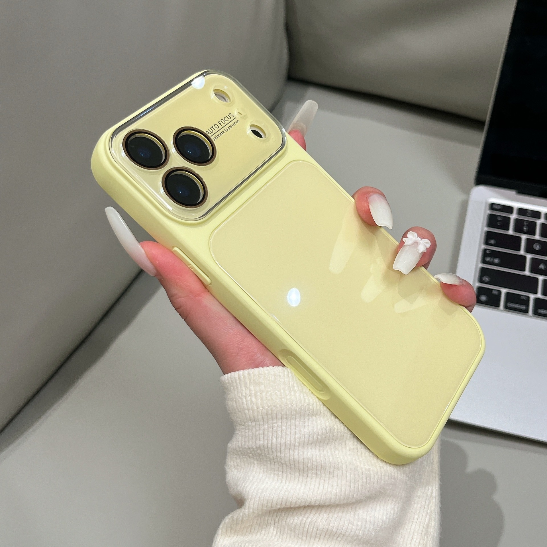 适用iPhone18promax手机壳秒变大视窗糖果色亮面玻璃苹果17保护套