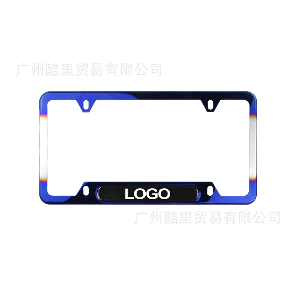 Hot-Selling American Standard License Plate Frame, Thickened Stainless Steel Aluminum Alloy Carbon Fiber License Plate Frame, American License Plate Frame with the Option to Add Logo