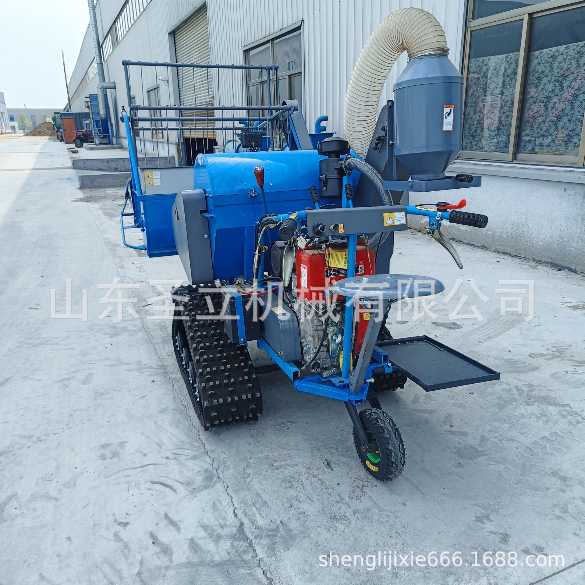 水稻收割机脱粒农机可乘坐式家用联合15马力防陷履带小麦割幅1米