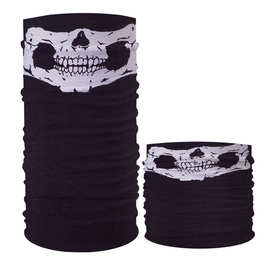 百变魔术头巾户外骑行运动骷髅头面罩小丑防晒大嘴巴骷髅头头巾