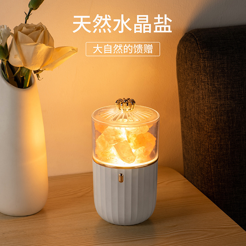 2022 factory Himalayan crystal salt lamp desk mineral salt lamp bedside atmosphere night lamp cross-border aromatherapy salt lamp