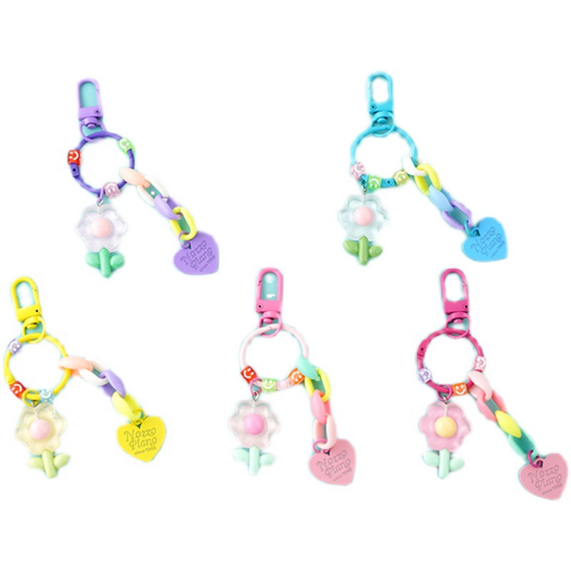 Lindo llavero de tulipán para mujer, colgante de resina fresca para llaves de coche, colgante para mochila de mujer, regalo.