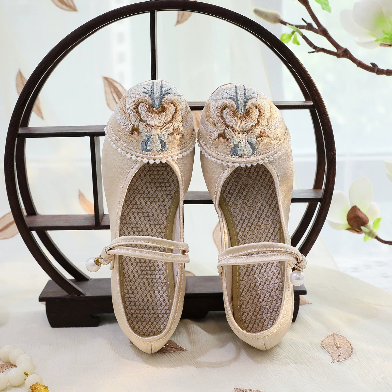 [Siyu] летняя старая Пекинская Тканевая обувь в старинном стиле, женская обувь с вышивкой, Чонсам на среднем каблуке, подходящие туфли, улучшенная женская обувь ханьфу