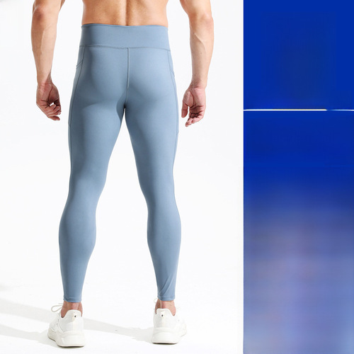 Men's shark pants running compression barbie pants tight yoga pants marathon compression high-waist pants track and field high-elastic pants