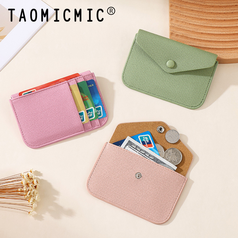 Foreign trade students advanced sense coin purse PU cloth pattern cardholder mini certificate access control card bag wholesale card