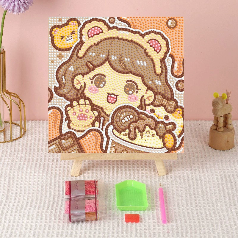 Алмазная вышивка (canvas) Genshin Impact DIY, 20×20 / 30×30, деревянная внутренняя рама и набор инструментов