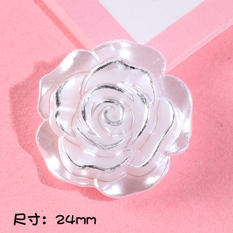 Perla grado borde dorado Borde de plata Rosa crema pegamento teléfono caso DIY material hecho a mano decoración creativa