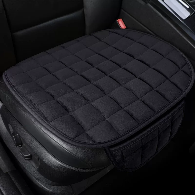 Автомобильная подушка Короткая бархатная ультра-мягкая подушка для зимнего плюшевого набора из трех частей, утолщенный и теплый универсальный задний сиденье